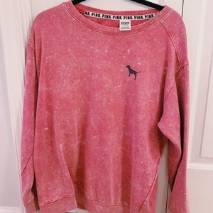 PINK dark rose pullover sweater